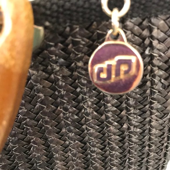 Pier Giorgio Black Rattan Woven Handbag - Picture 3 of 11